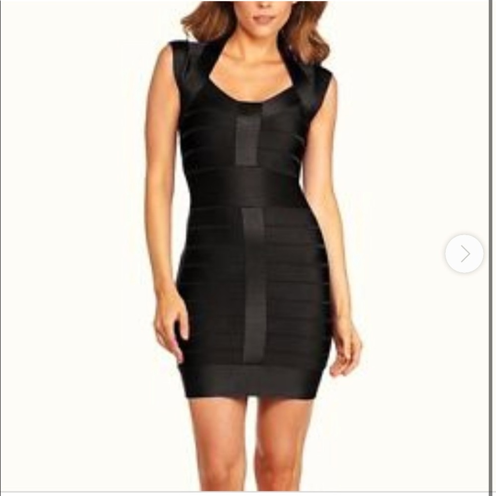 French Connection Black Bandage Bodycon Dress